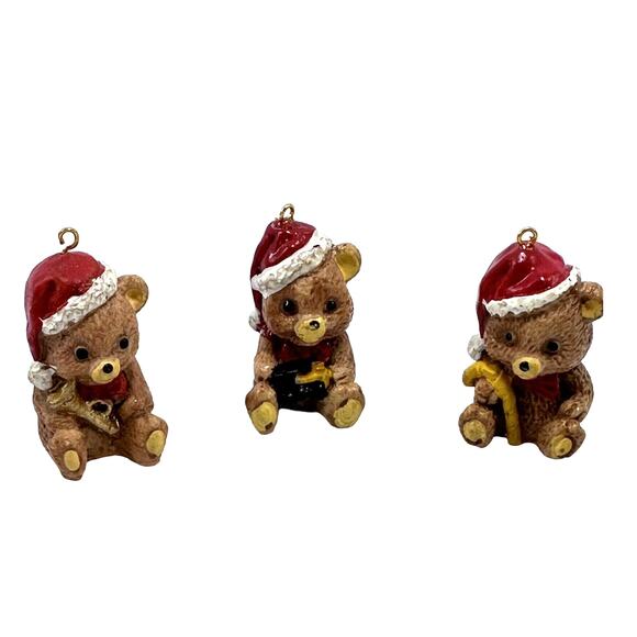 BARELY BEARS 3 Ornaments For Christmas Around the World * House Of Lloyd Vintage - Picture 1 of 9